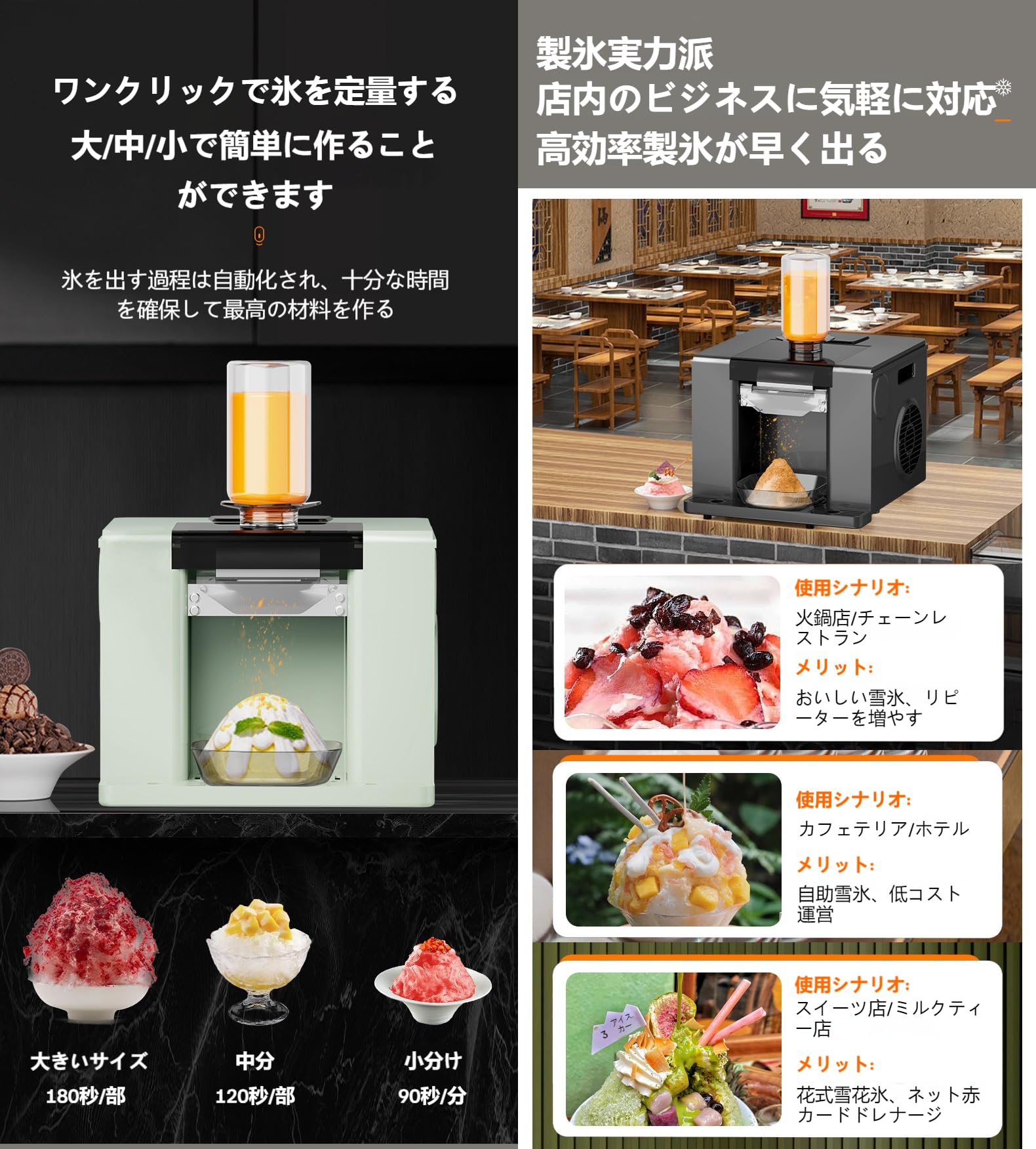 Amazon | TVT 業務用スノーフレーク製氷機 かき氷機 電動 家庭用 製氷